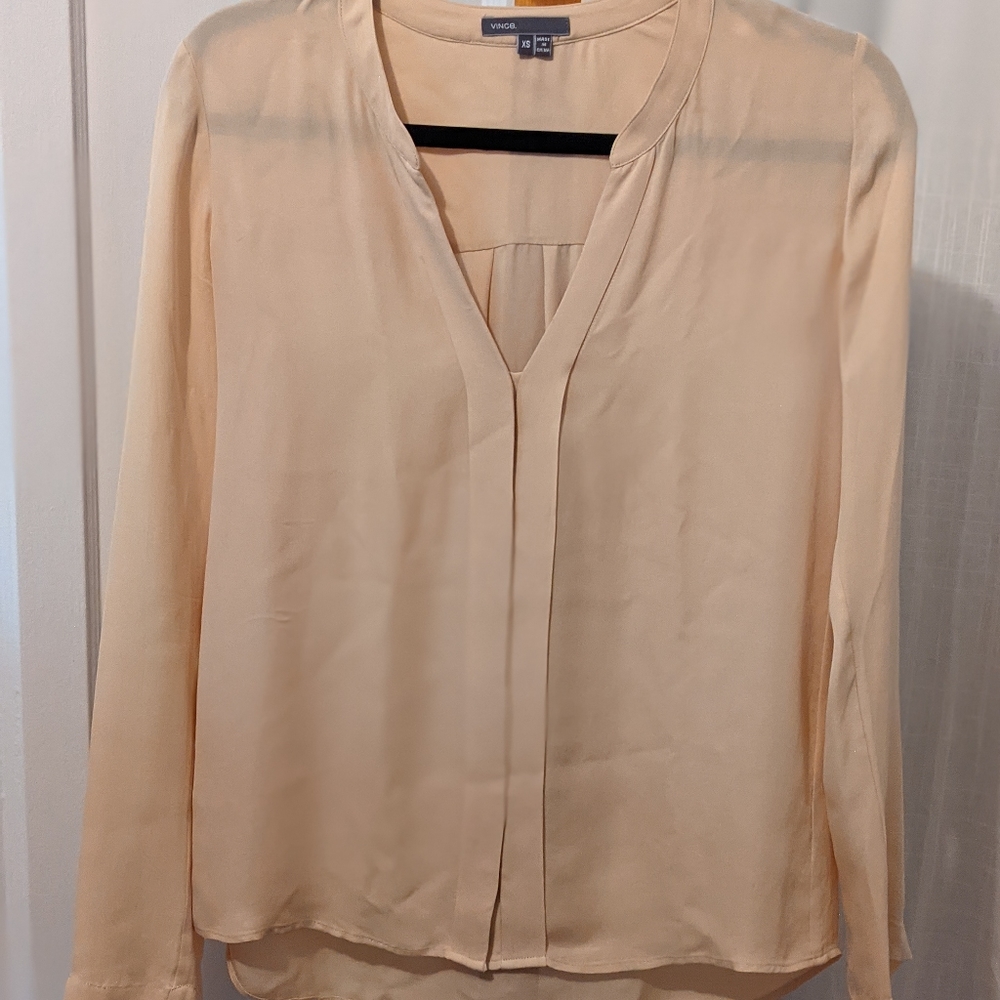 XS Vince silk blouse pink